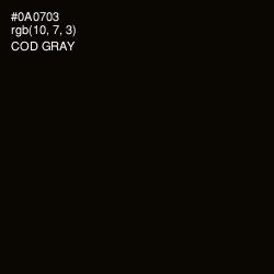 #0A0703 - Cod Gray Color Image